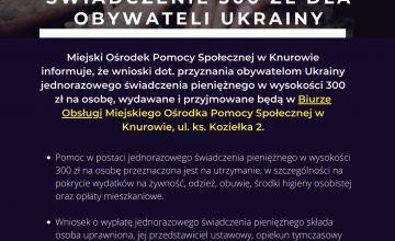 Jednorazowe świadczenie 300 zł