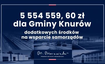 Kolejne środki finansowe trafią do Gminy