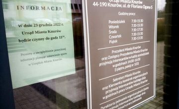 23 grudnia zmiana godzin pracy Urzędu