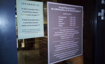 Zmiany godzin pracy urzędu w okresie świątecznym