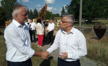 Wizytacja inwestycji związanej z odwodnieniem osiedla Wojska Polskiego