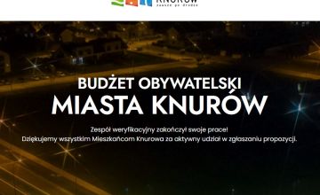Budżet Obywatelski - Zespół weryfikacyjny zakończył swoje prace