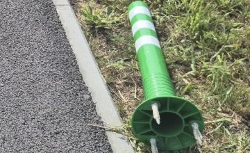 Uszkodzenia na rowerowym miasteczku 