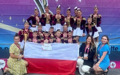 Pierwsze miejsce Marożetek Scarlet Knurów w Mistrzostwach Świata V World Majorette Sport Championship MWF (1)