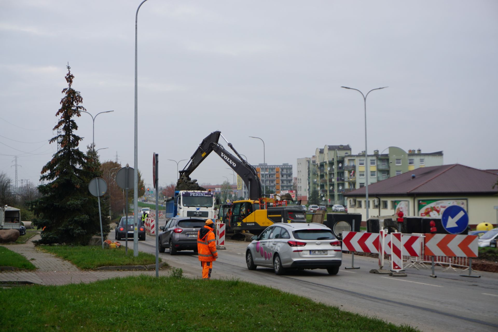 prace ziemne przy ulicy Szpitalnej