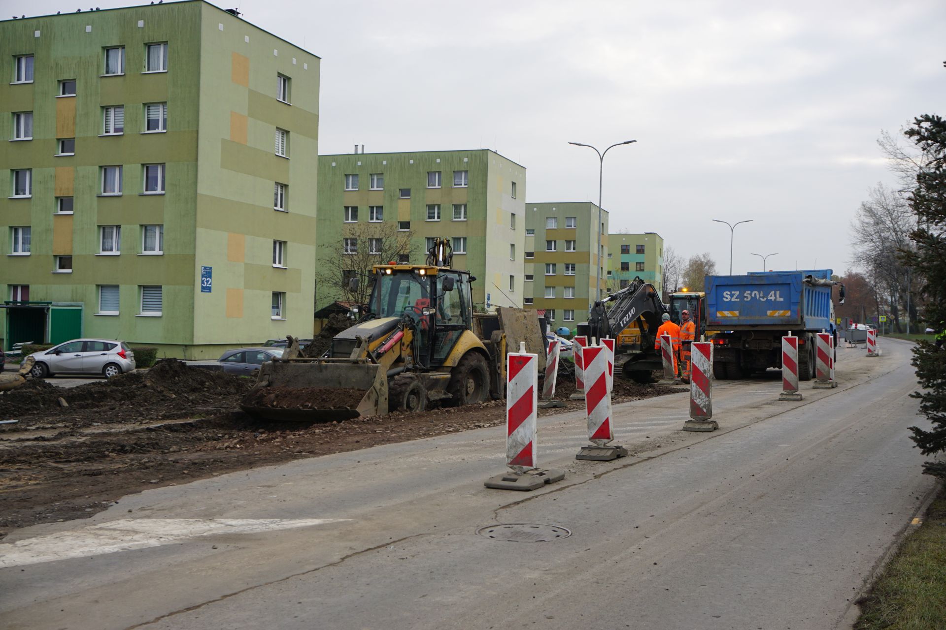 prace ziemne przy ulicy Szpitalnej